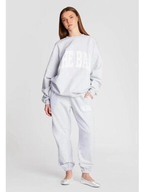 The Bar Gray Oversized Sweatshirt 2XL Graphic Crewneck Cozy